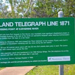 Identification and interpretative sign, south bank of the Katherine River.