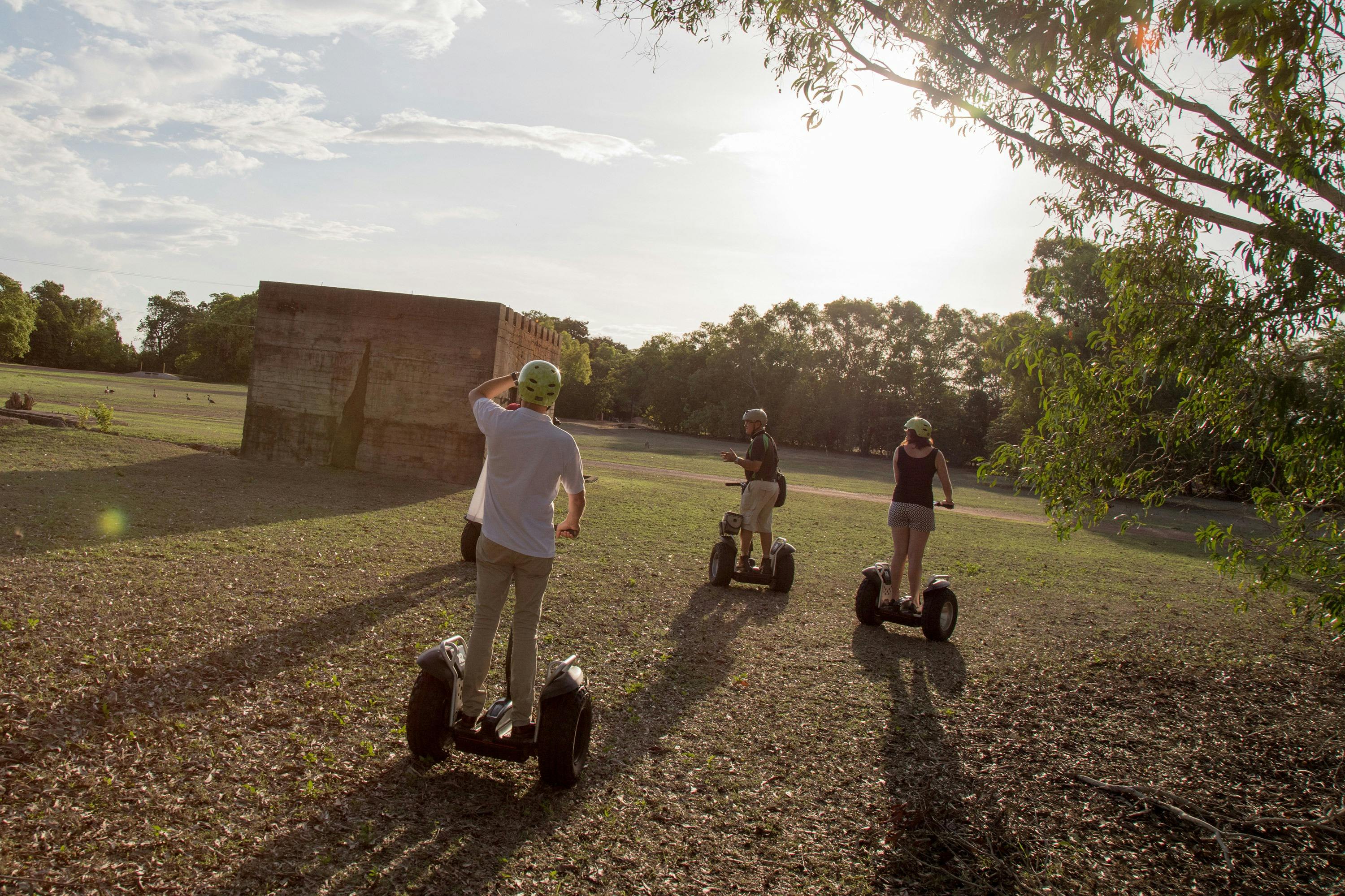 People on a segway tour at East Point Reserve