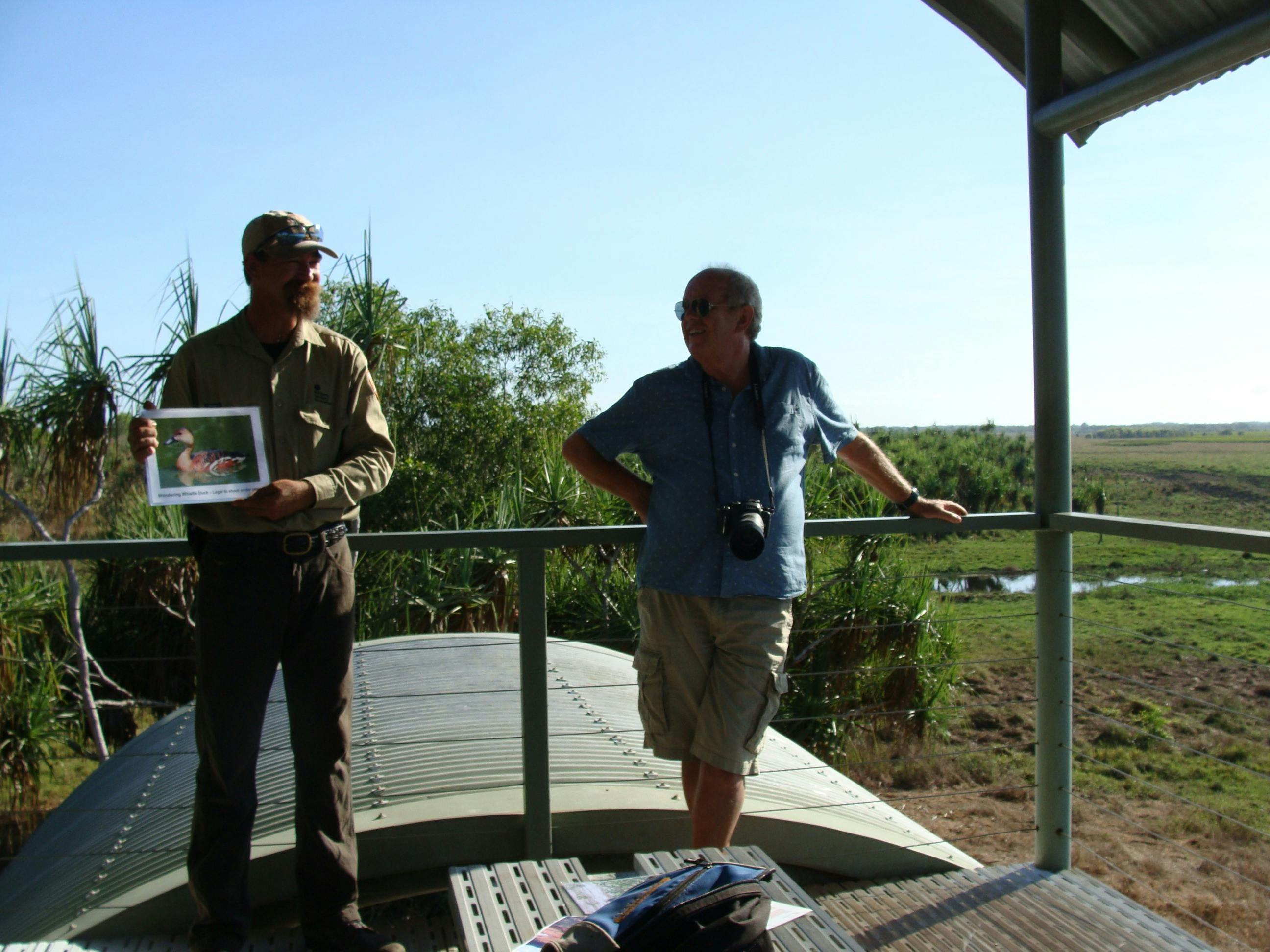 Ranger talking to visitors