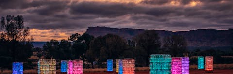 Light-Towers at Sunrise