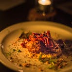 A plate of food at Under a Desert Moon at Kings Canyon Resort