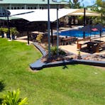 Newly renovated pool & restaurant area