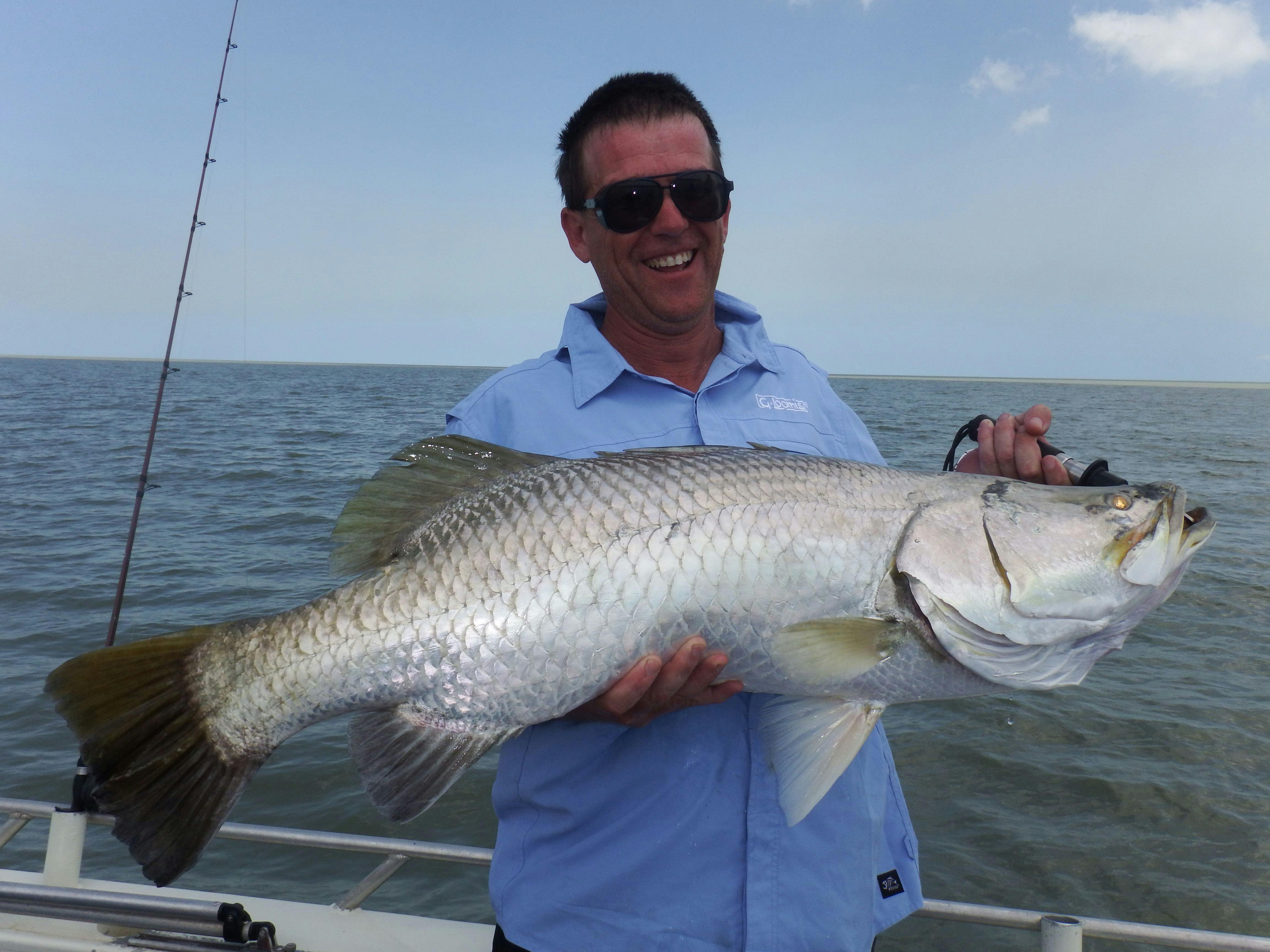 105 cm Barra caught at the mouth of the Finniss River
