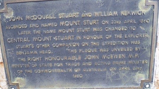 Central Mount Stuart Historical Reserve