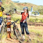 Mountain Bikers on the trail after drop off