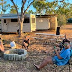 Happy campers enjoy the serenity