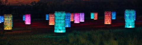 Light-Towers at Sunset