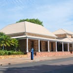 Former Courthouse (left) and Police Station (right), now the Administrator’s Offices.