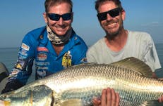 Another Barramundi Metrey - Guide Lincoln and a very happy customer