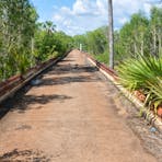 Road bridge looking north, showing concrete deck