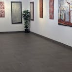 A shot of the artwork hanging in the main gallery