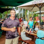 People enjoying the day in our tropical beer garden