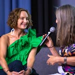 A filmmaker participates in a Q&A at the Mparntwe Alice Springs International Film Festival (MASIFF)