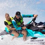Man and woman on jet ski in Darwin Harbour