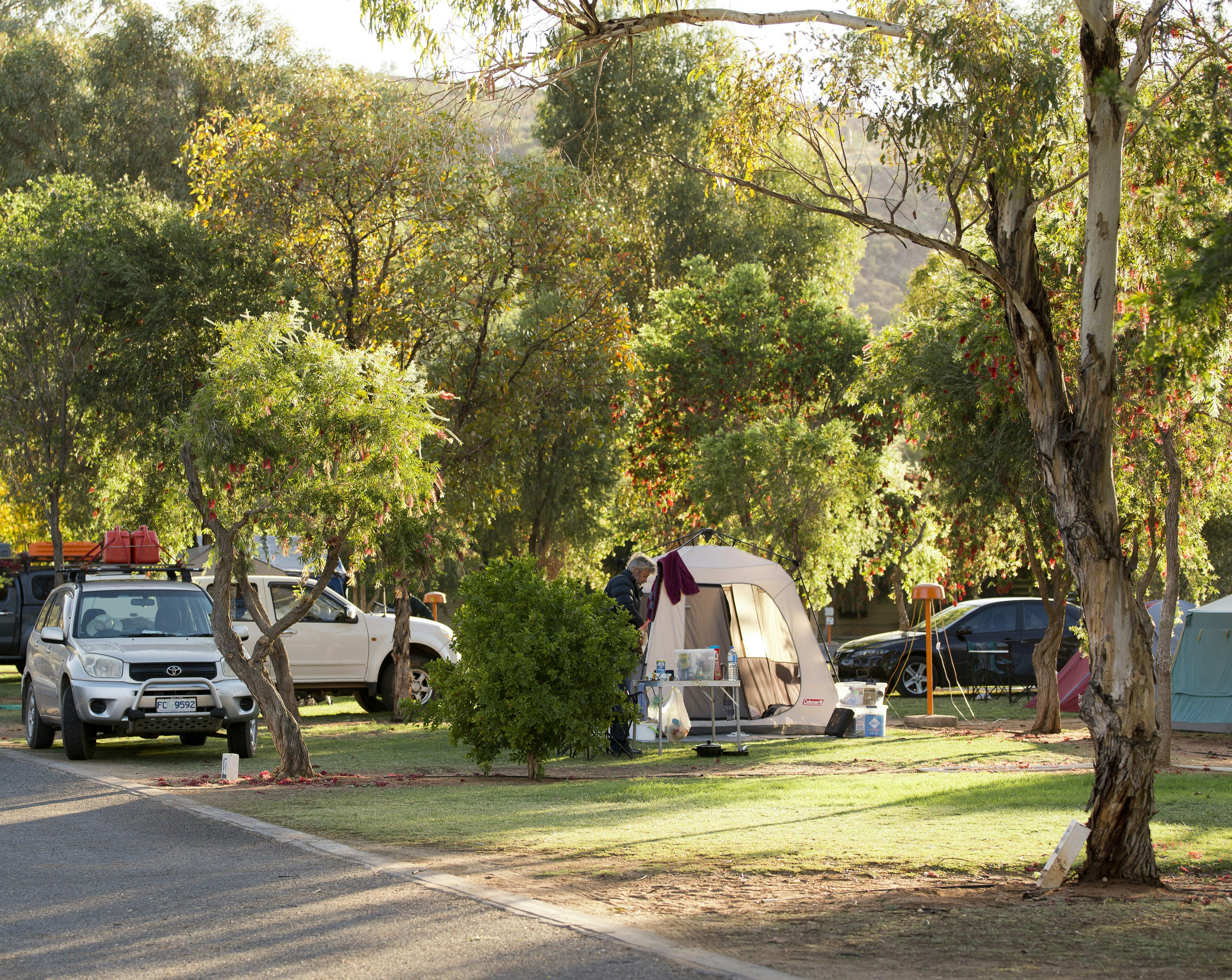 Enjoy the native trees as you set up camp on one of our spacious sites