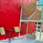 A place to sit and relax at K-Town Hotel