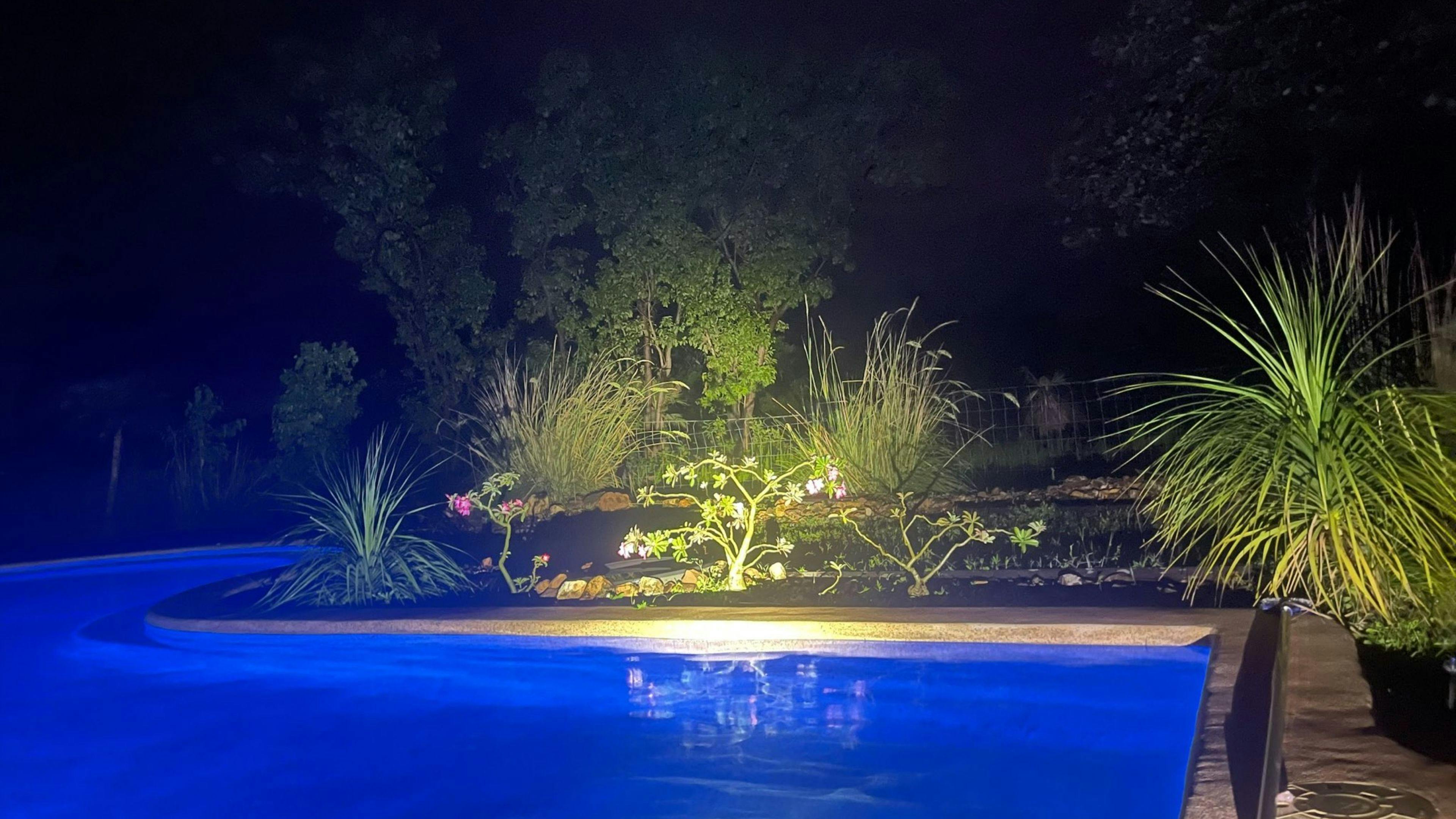 The pool in the night