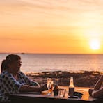 Friends enjoying a beer together at the Darwin Ski Club