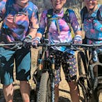 three instructors Shred the Desert supported group womens mountain bike retreat Central Australia