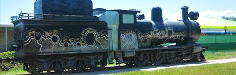 Steam locomotive associated with the site.