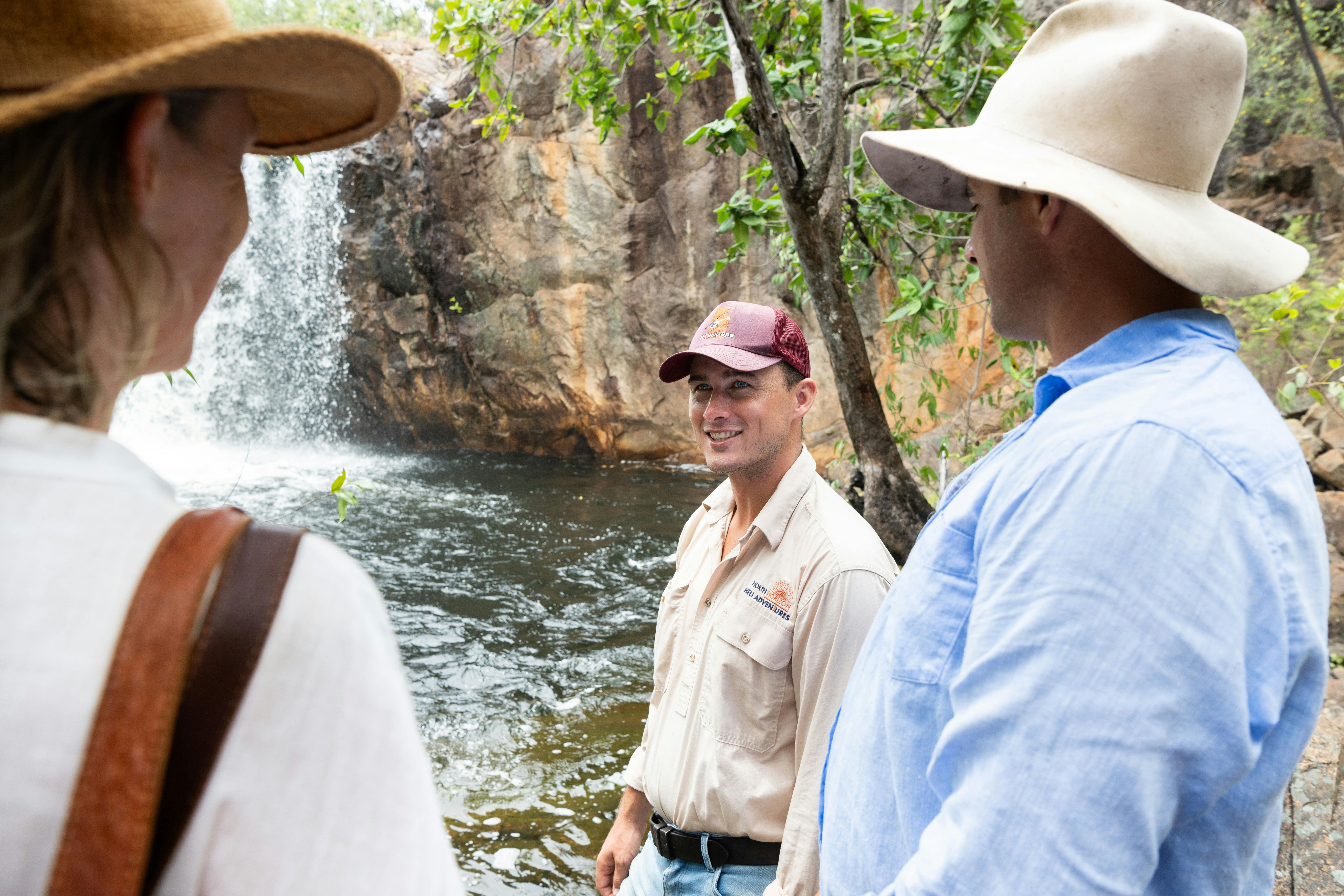 Your pilot showing you the way to the best swimming spot in Nitmiluk National Park