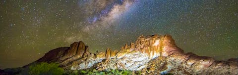 Milky way above Rainbow Valley near Alice Springs