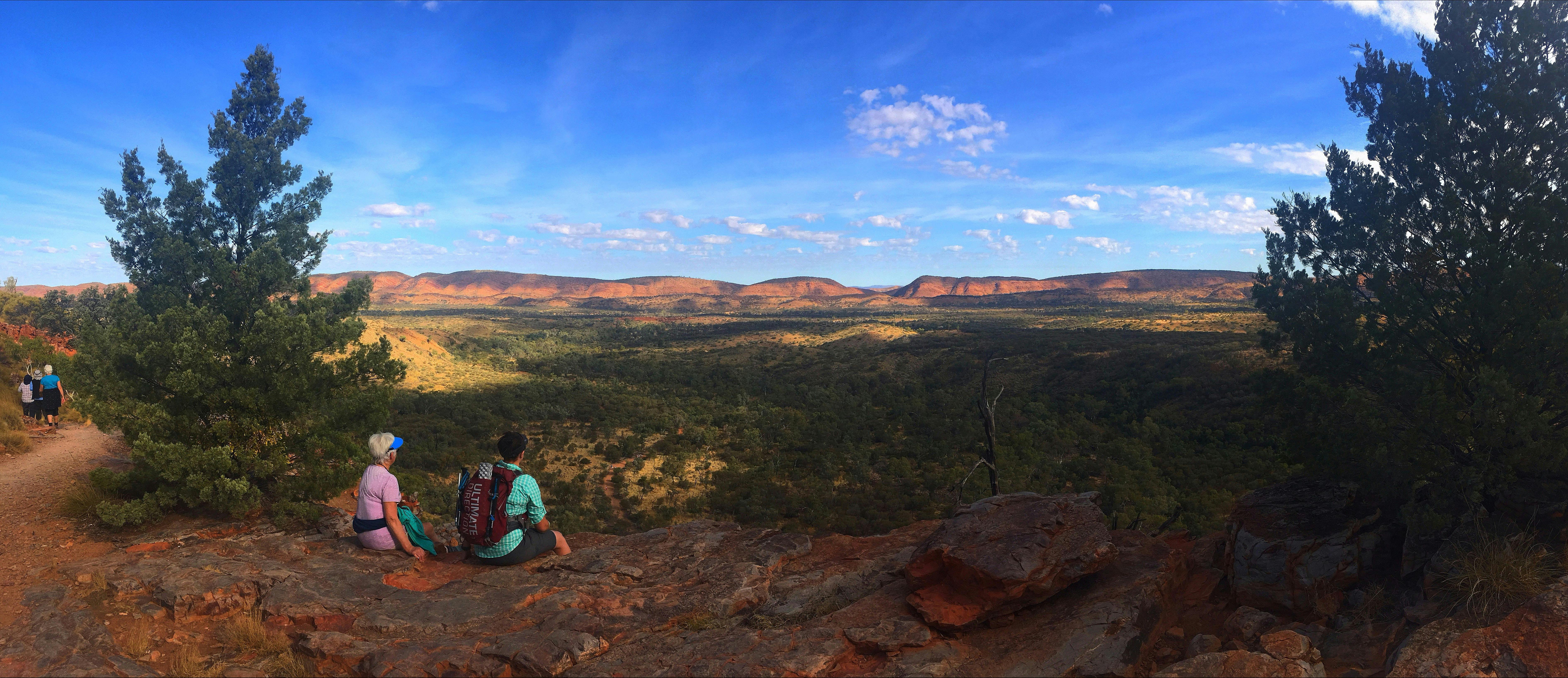 Hikers resting in the Red Centre