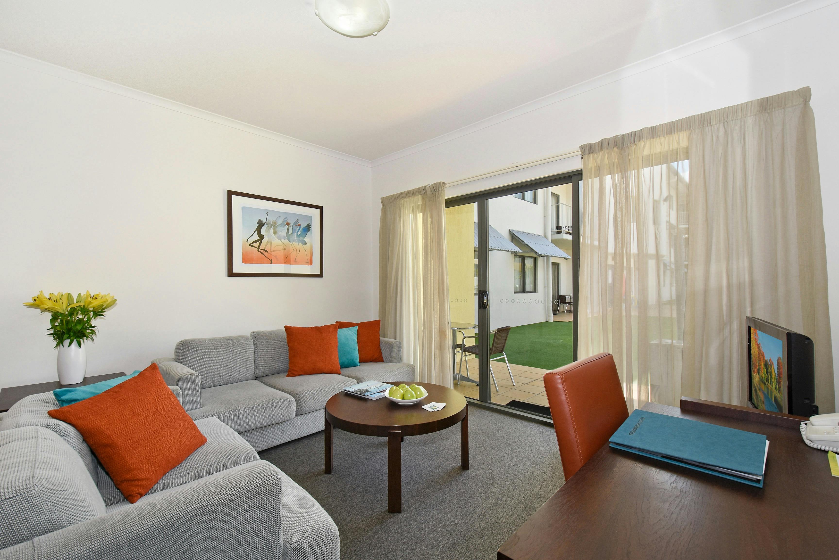 Living room, 2 Bedroom Apartment