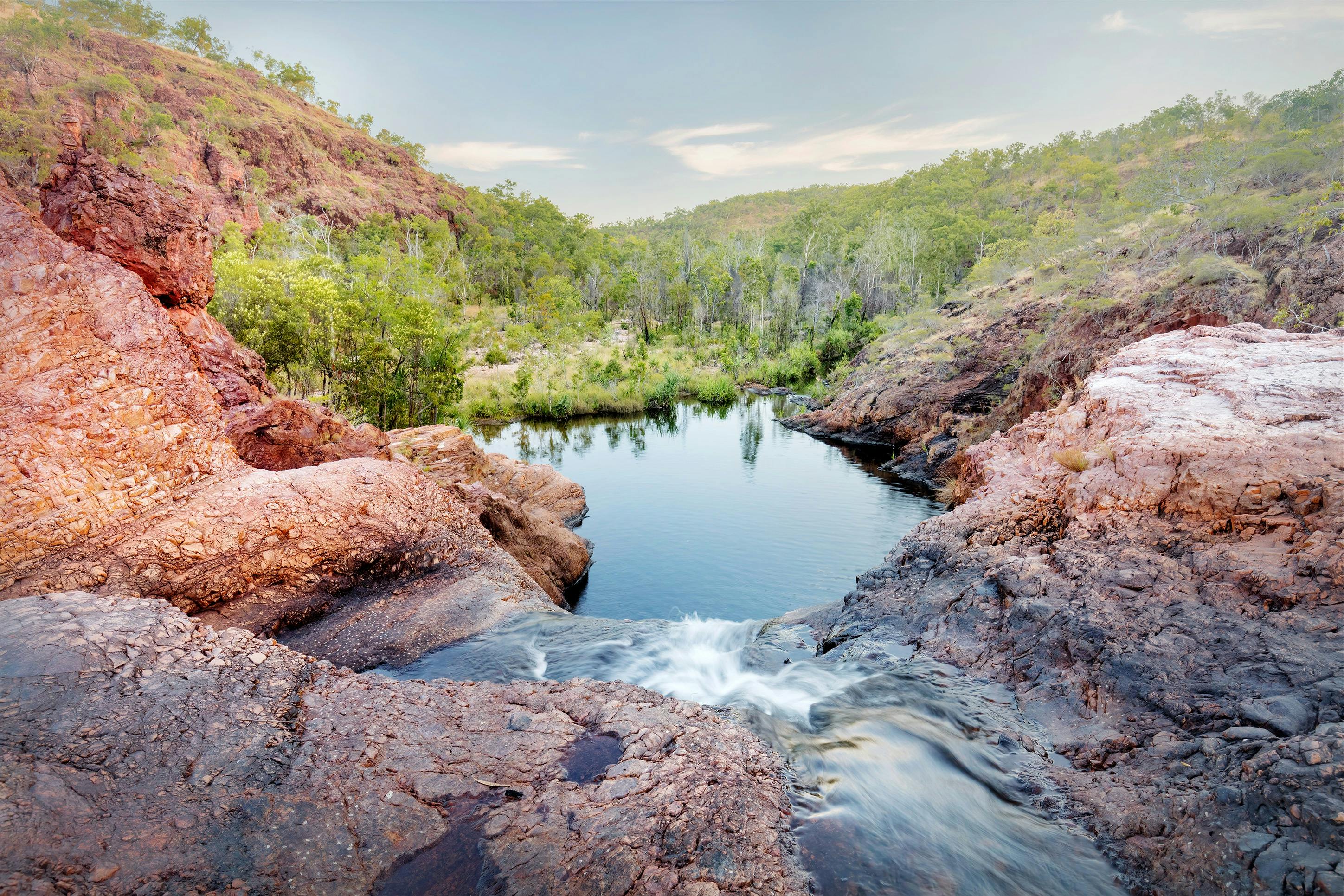 Tableland creek landscape near the big falls