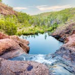 Tableland creek landscape near the big falls