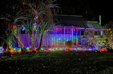 Christmas lights at OKeefe House