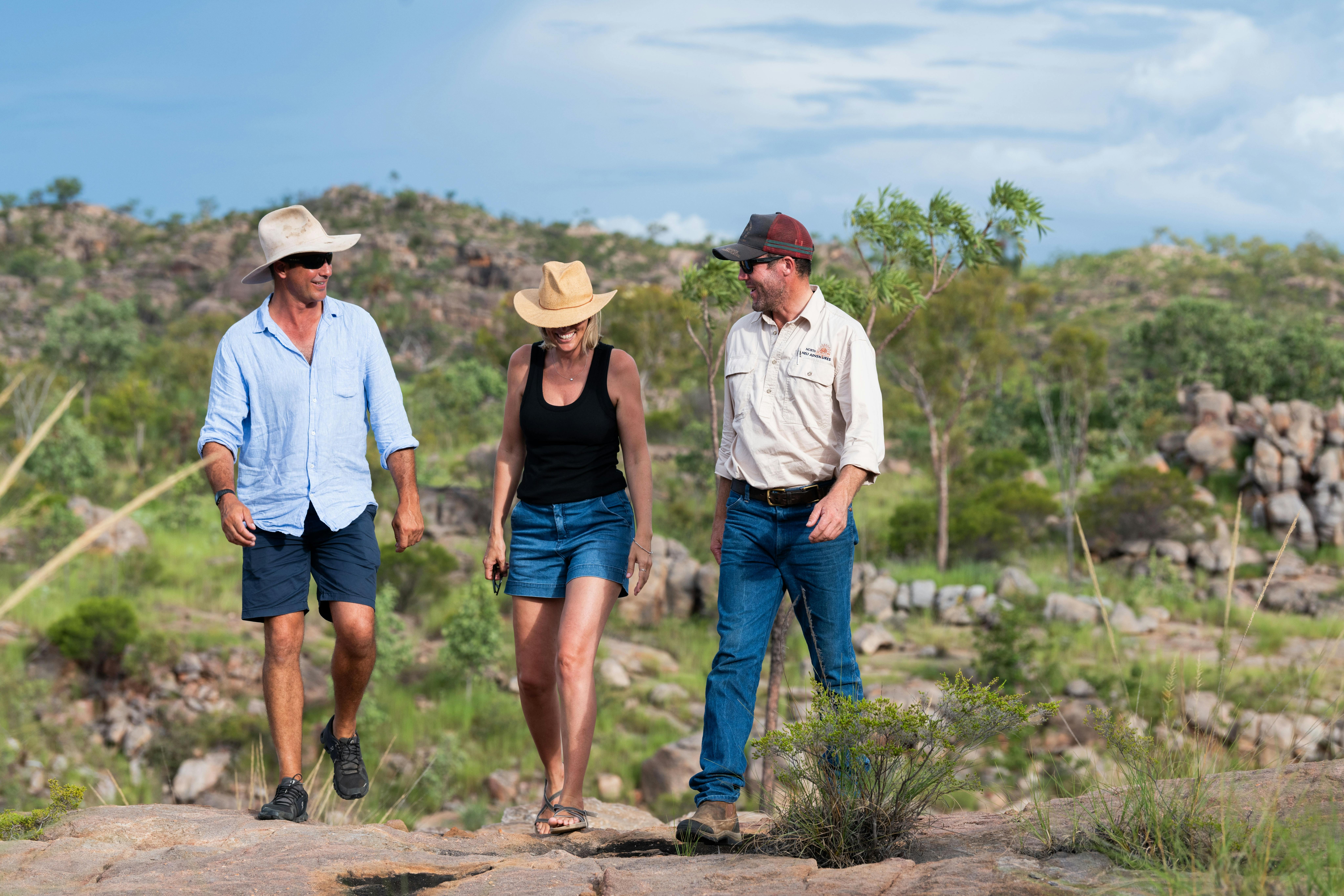 Soaking in the culture during a landing within Nitmiluk Park, only made possible by helicopter.