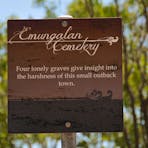 Identification signage along the bike path to the east of the cemetery site.