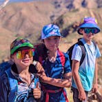 children three walking camping razorback challenge relationships resilience