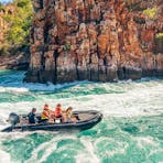 Zodiac Carrying Guests Through Horizontal Falls