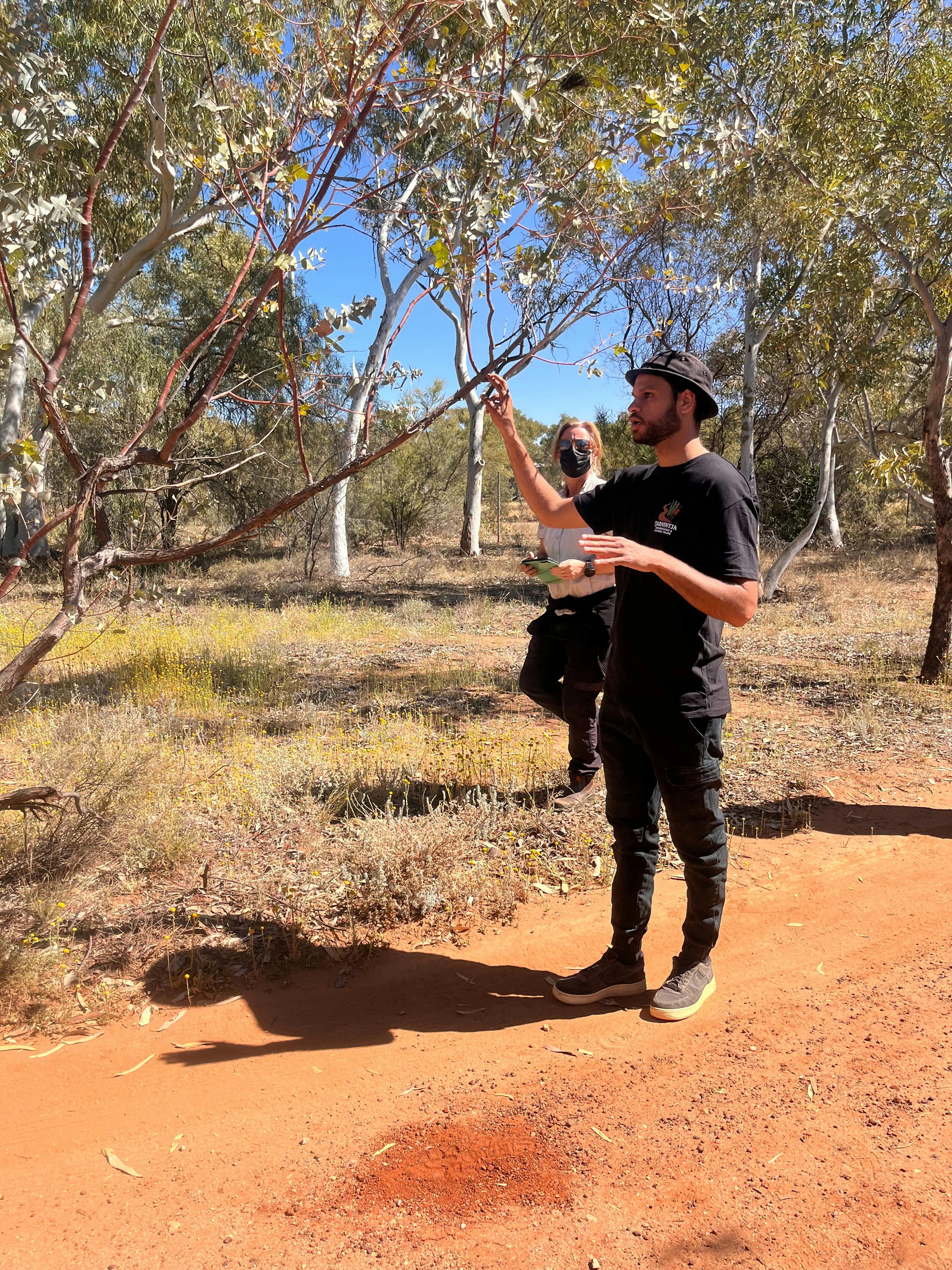 William Palmer sharing cultural knowledge with visitors