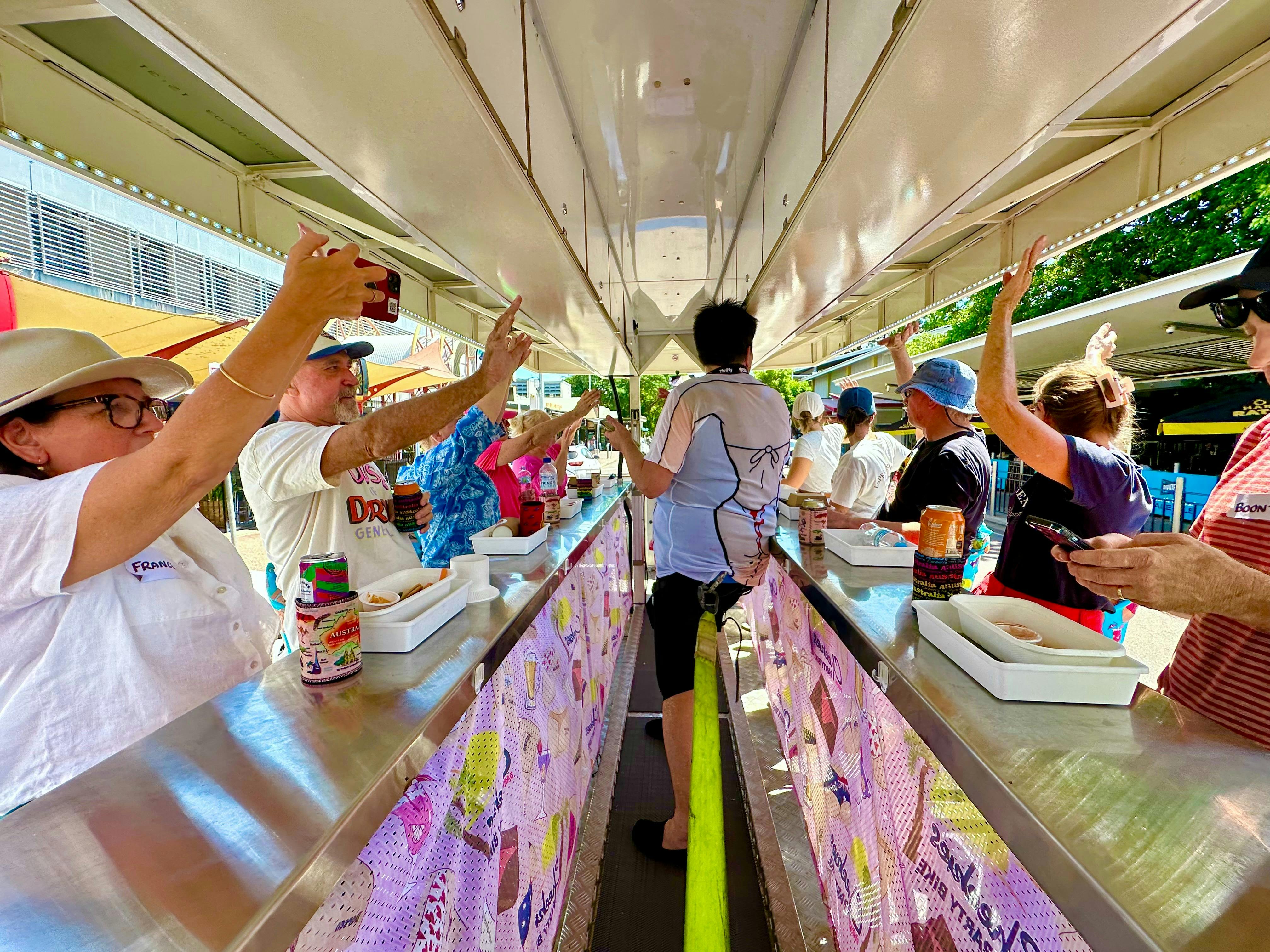 Sipping on cool local drinks and nibbling of Darwin delights