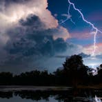 Beautiful sunset storm in Darwin