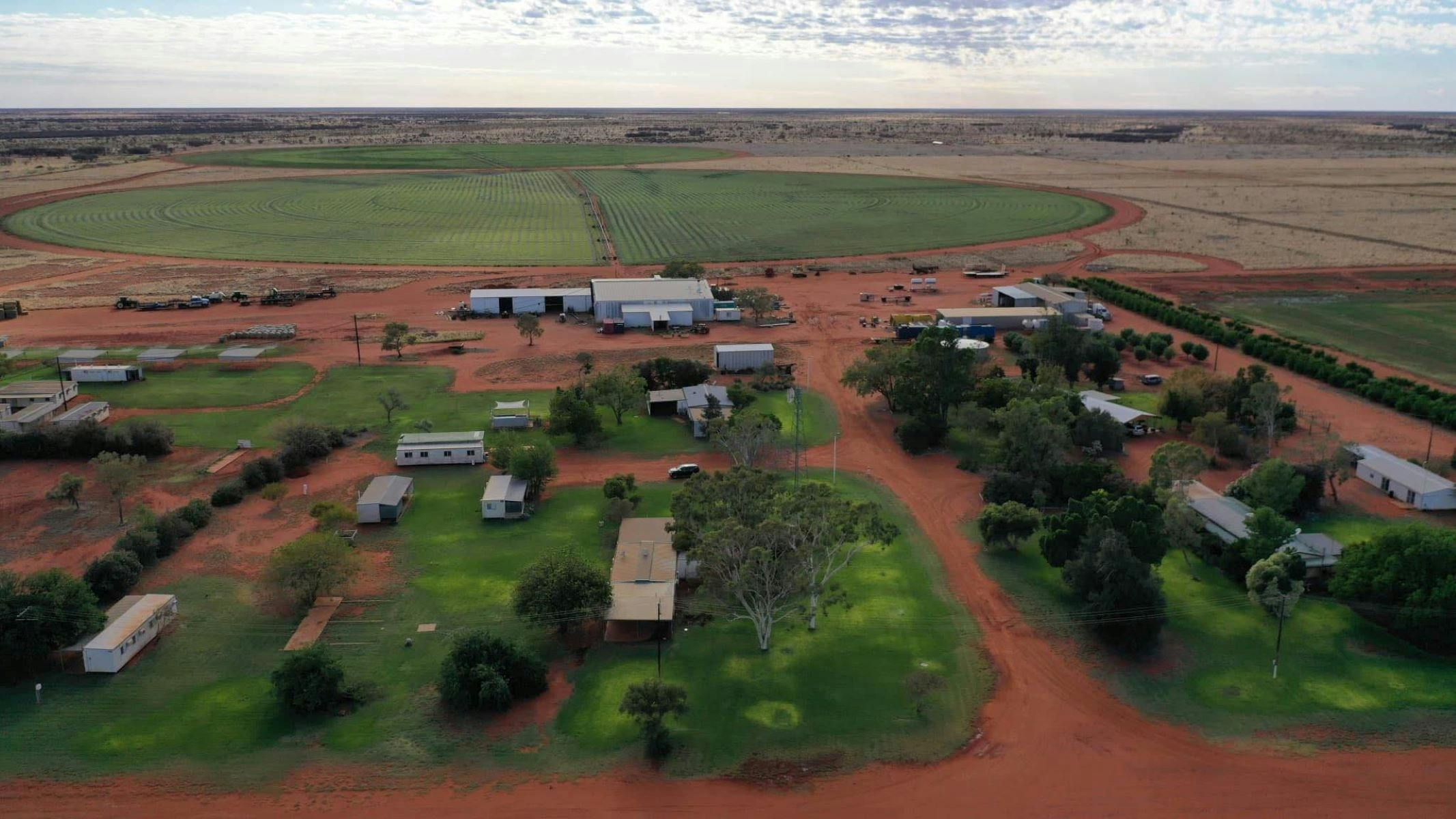 Athelle Outback Hideaway from the sky