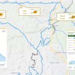Trails and landing sites