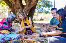 Traditional weaving workshop Kakadu Billabong Safari Camp