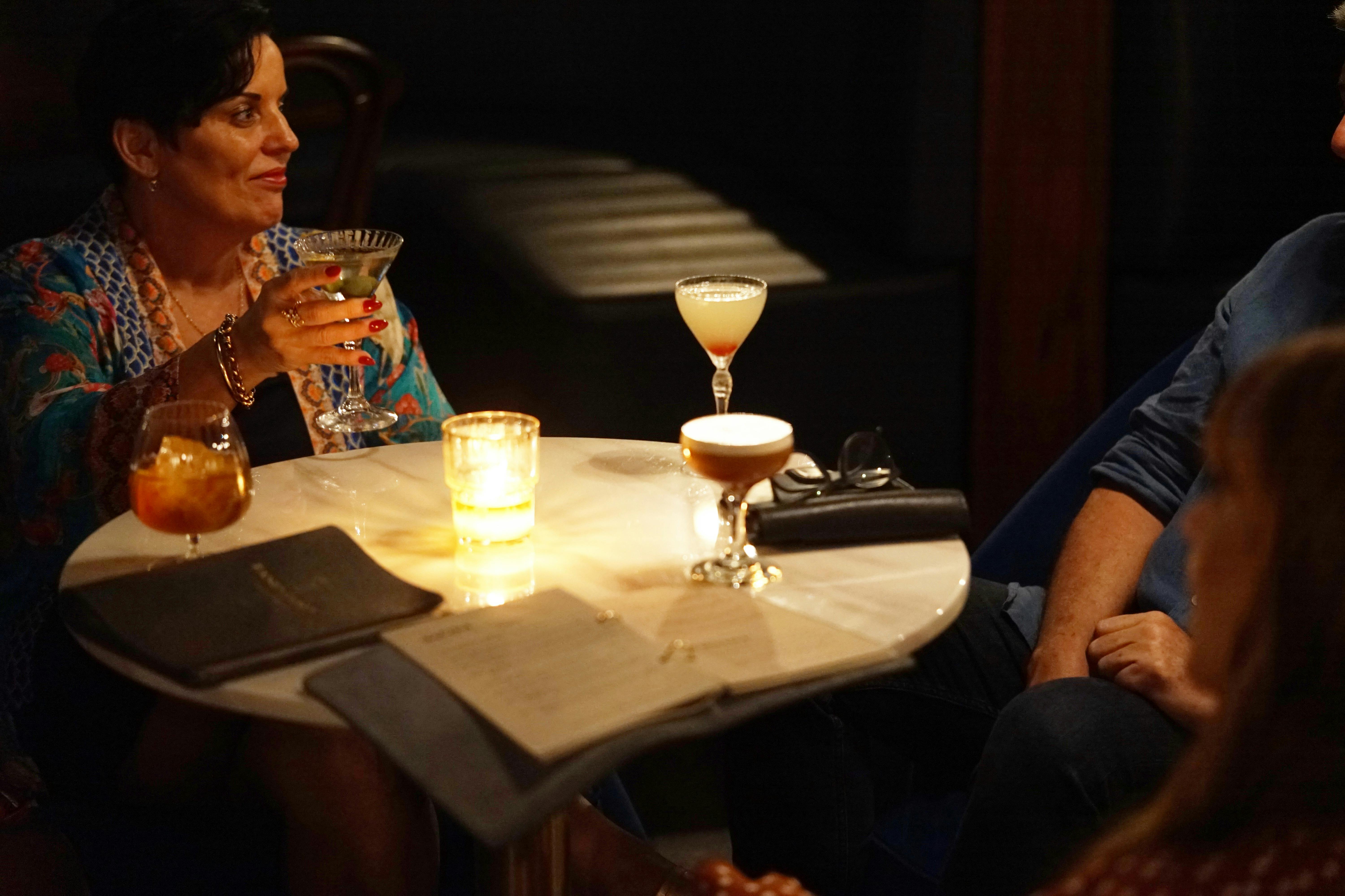 Sharing drinks with friends