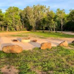 Looking from the front back into the camping area