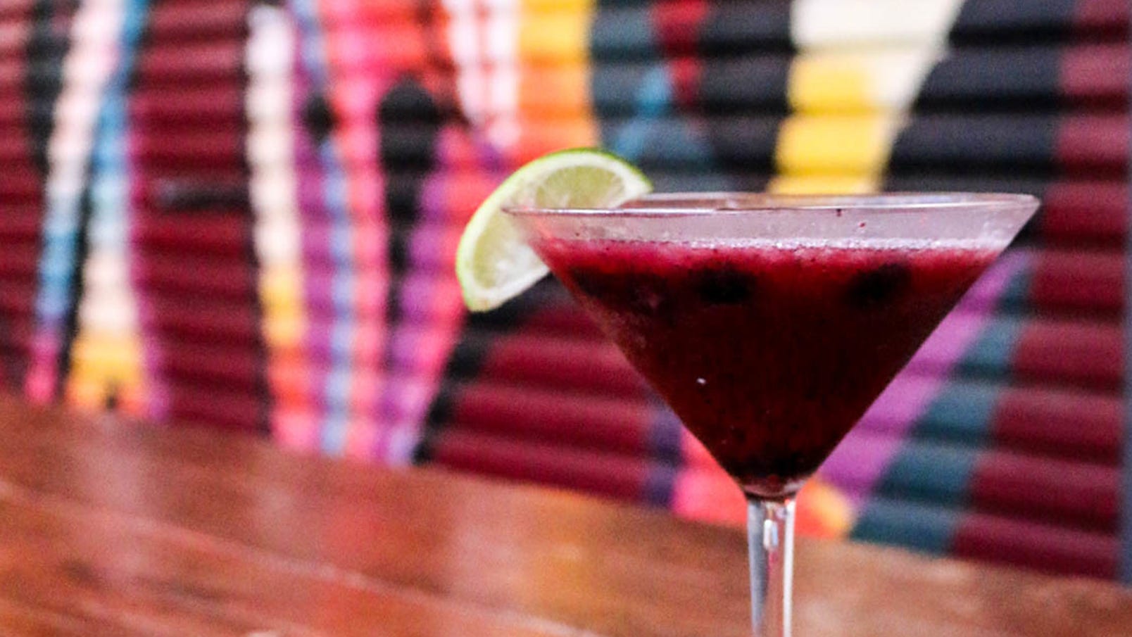 cocktail at rooftop bar