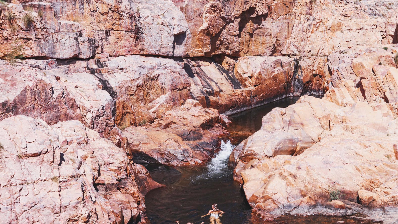 Friends Swimming in the top pools at Maguk