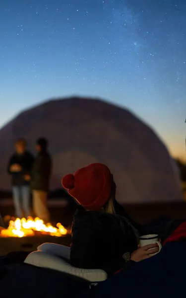 Group at an Earth Sanctuary star talk