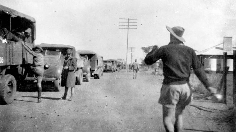 Convoy stop at Tennant Creek 1941
