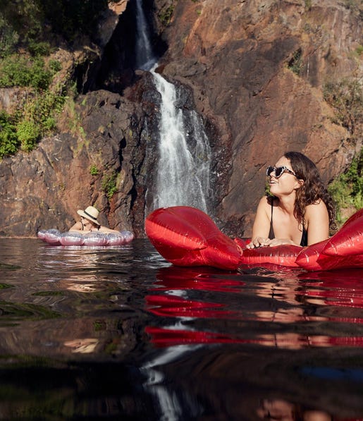 Swimming in Wangi Falls