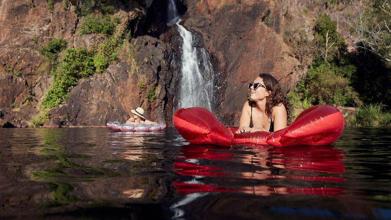Swimming in Wangi Falls
