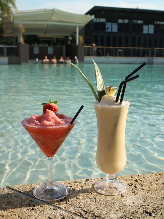 Poolside Cocktails served at the Mindil Beach Casino resort